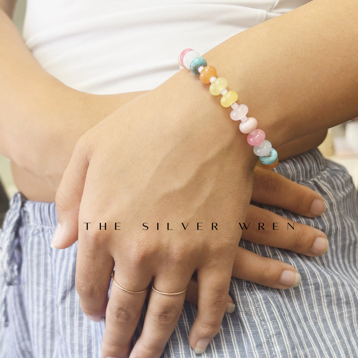 Pastel Stone Candy Beaded Bracelet