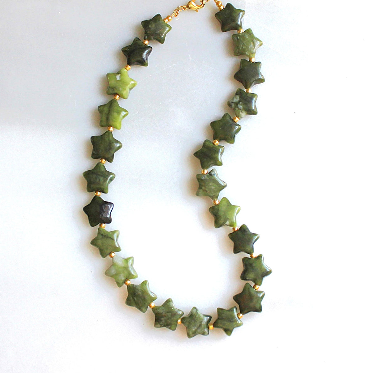 Wild Star Jade Beaded Necklace