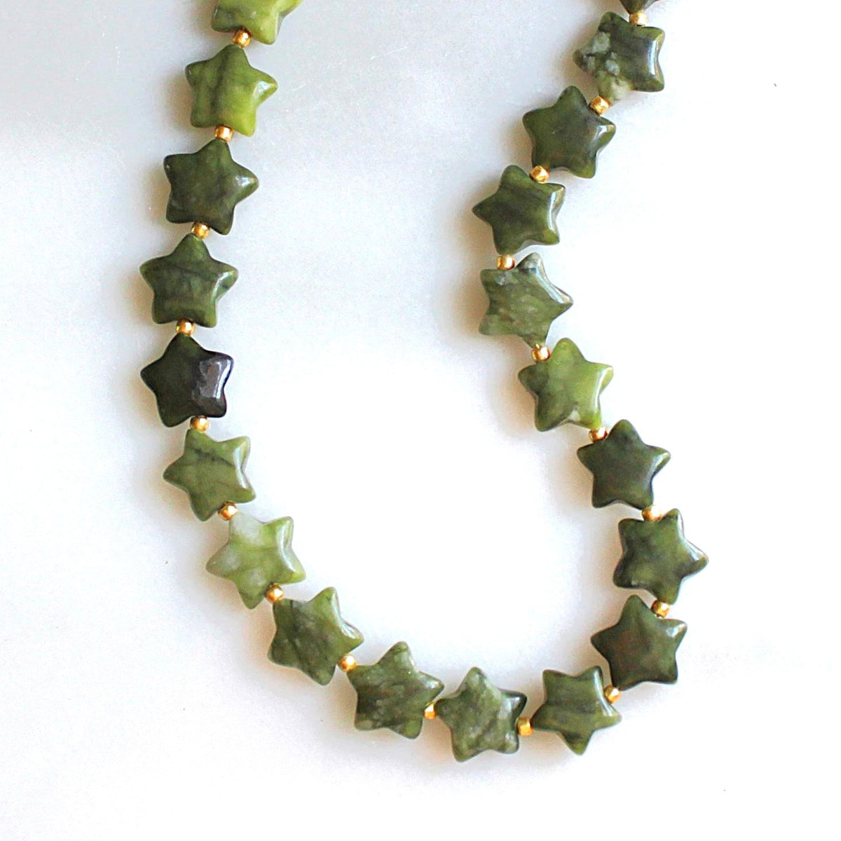 Wild Star Jade Beaded Necklace