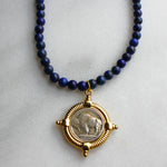Buffalo Lapis Beaded Necklace