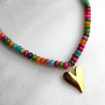 Celine Heart Beaded Necklace