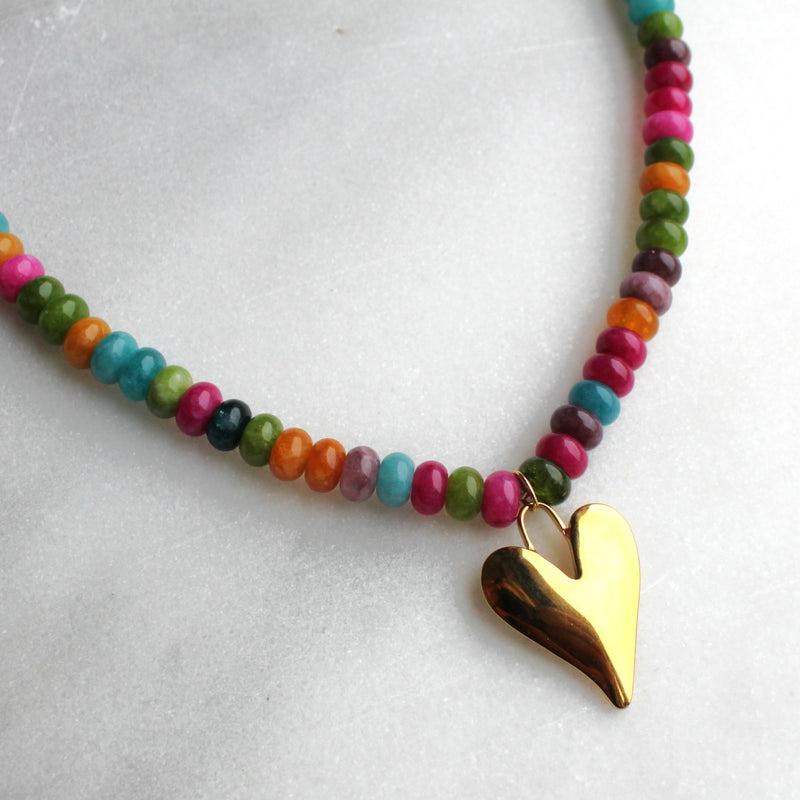 Celine Heart Beaded Necklace