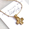 Gold Cross Pendant Necklace