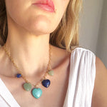 Sierra Stone Heart Multi Charm Necklace