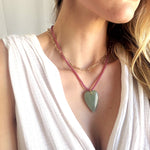 Esti 2 Stone Heart Necklace