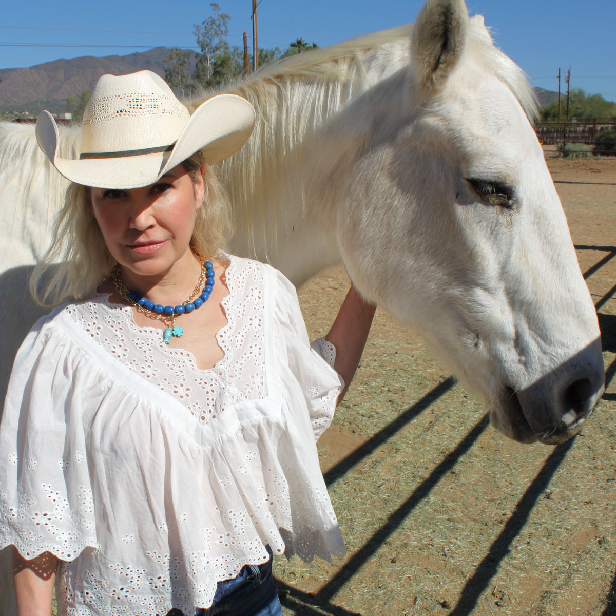 Ena Lapis Lazuli Statement Necklace