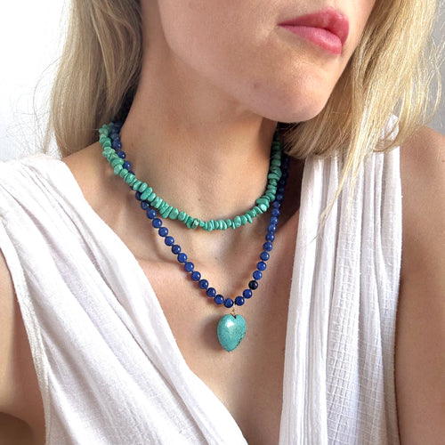 Frida Turquoise Beaded Necklace
