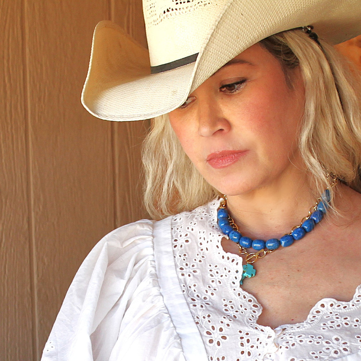 Ena Lapis Lazuli Statement Necklace