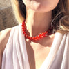Nia Chunky Carnelian Beaded Necklace