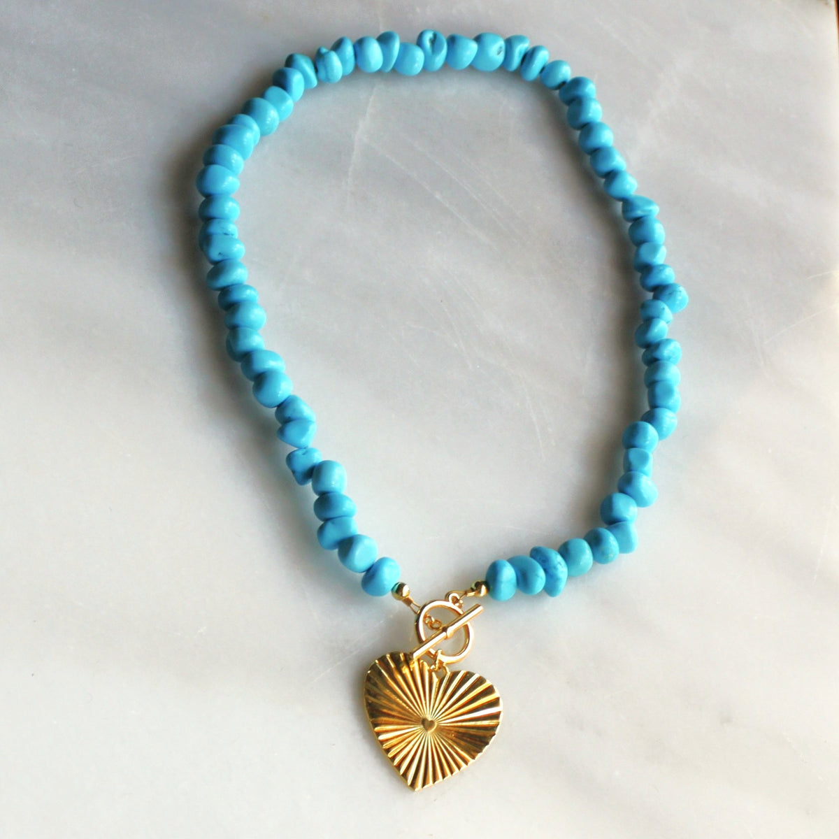 Rhea Turquoise Toggle Necklace