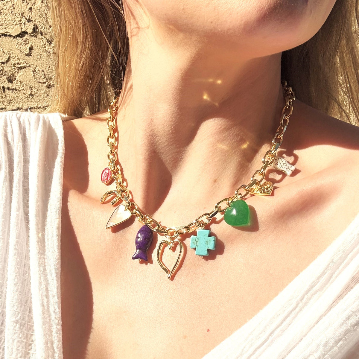 Veda Multi Charm Necklace