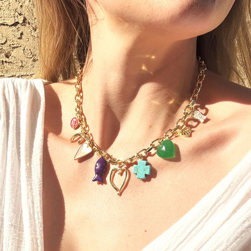 Veda Multi Charm Necklace