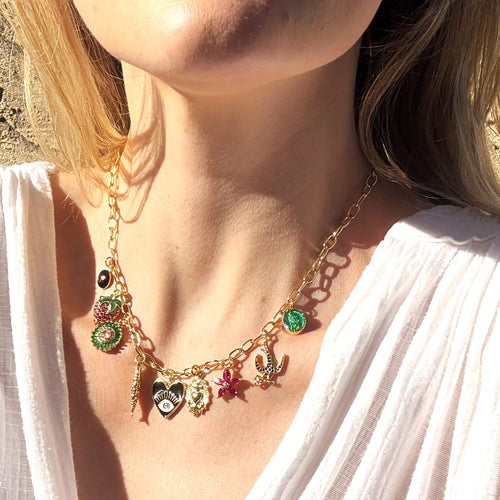 Daphne Multi Charm Necklace
