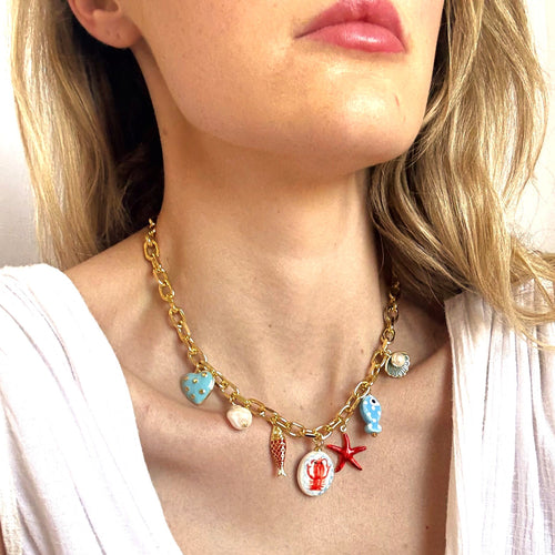 Ocean Whimsy Charm Necklace
