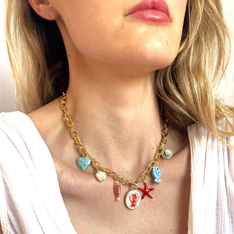 Ocean Whimsy Charm Necklace