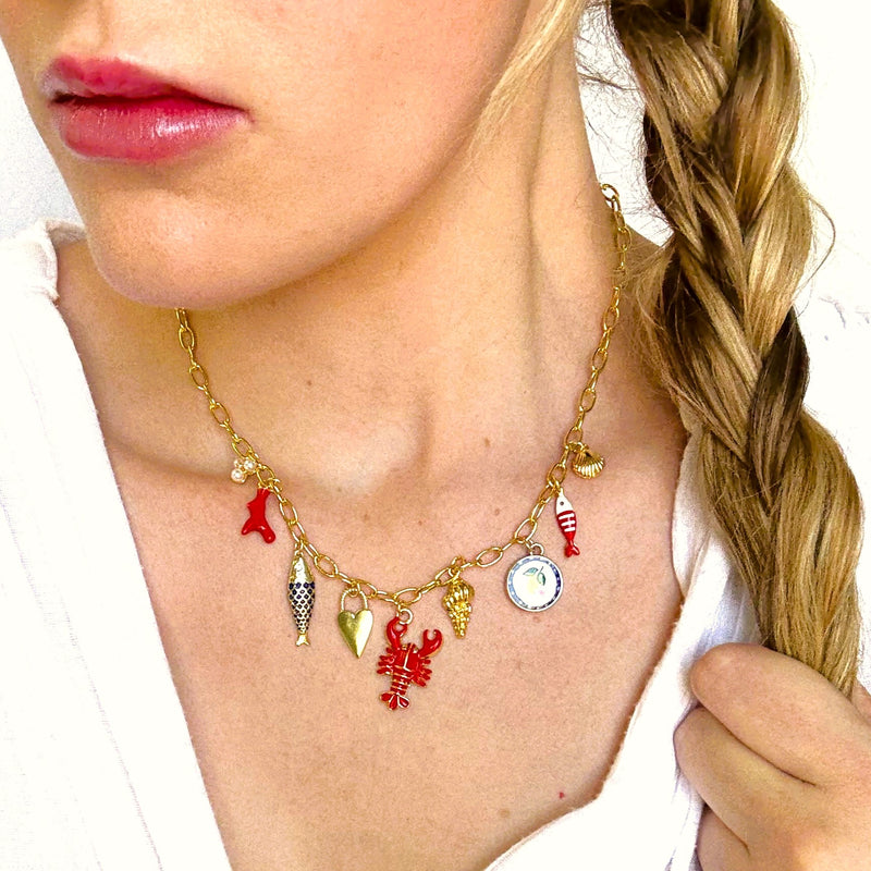 Lobster Bay Charm Necklace