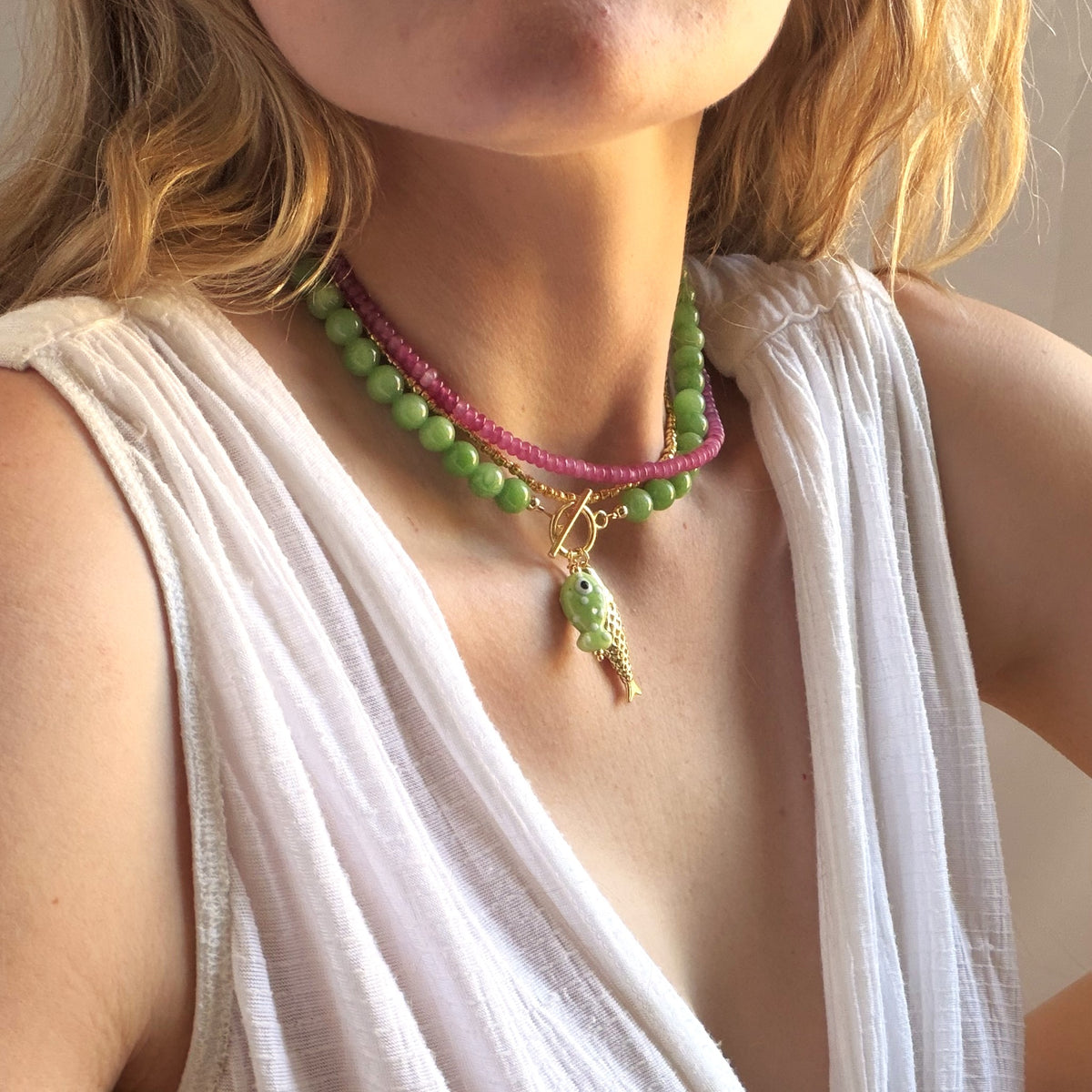 Catch of the Day Colorful Beaded Necklace
