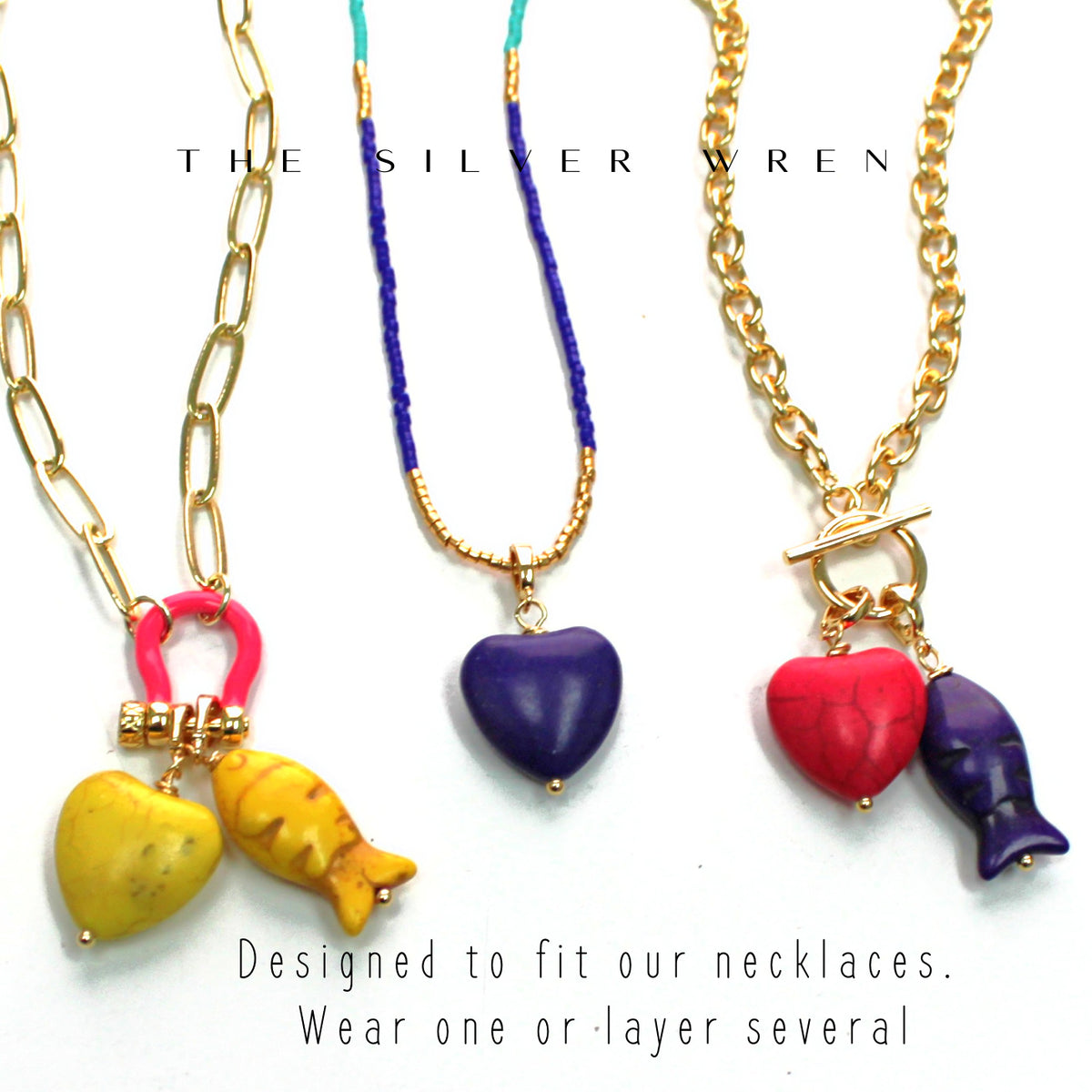 Colorful Fish Clip on Charm -  Individual charms to add on