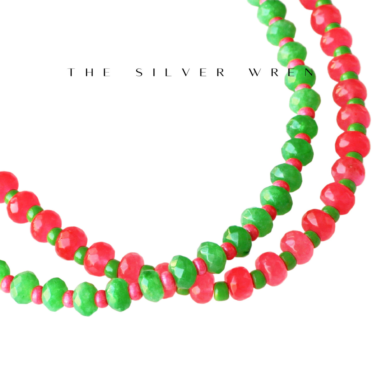 Prickly Pear Stone Candy Beaded Necklace