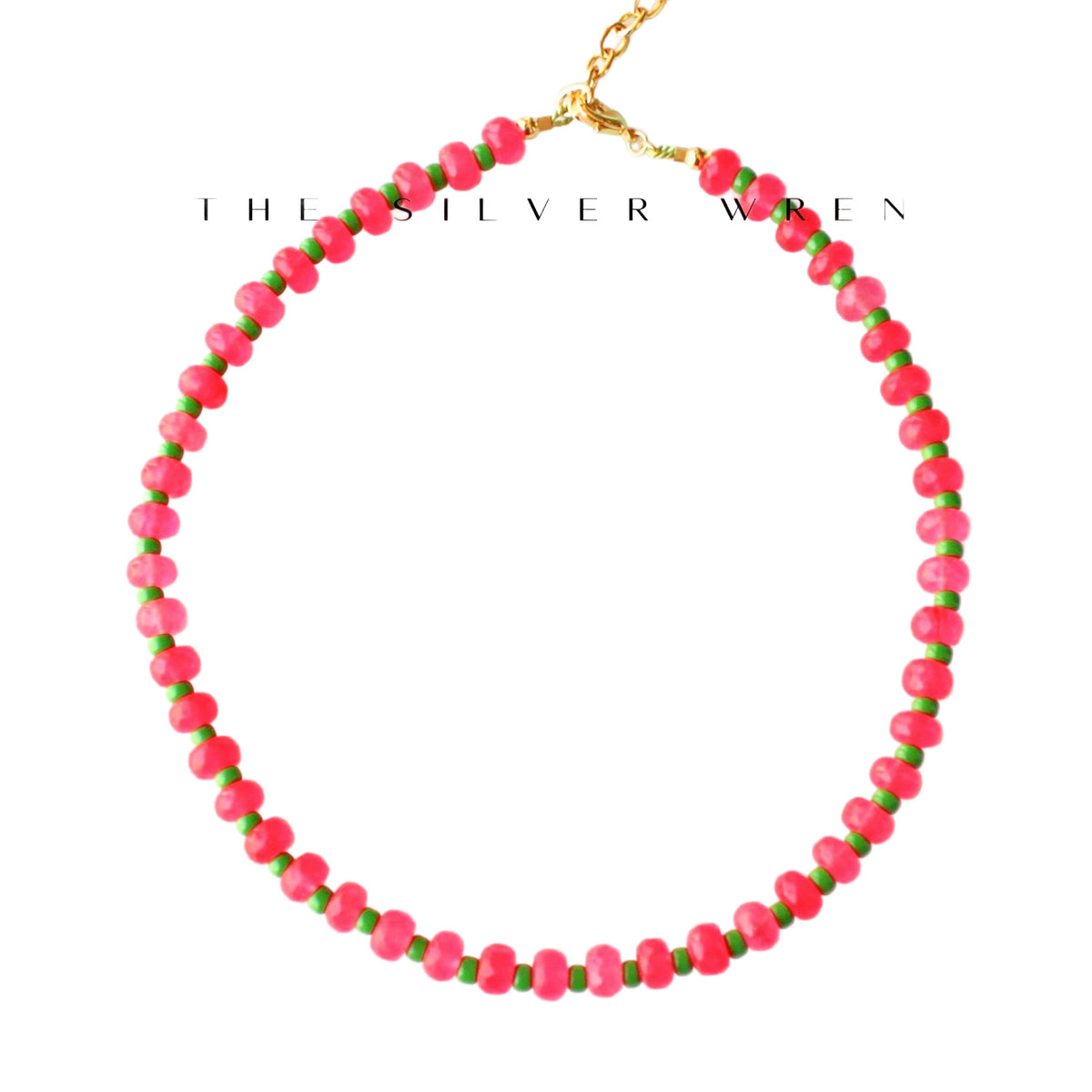 Prickly Pear Stone Candy Beaded Necklace
