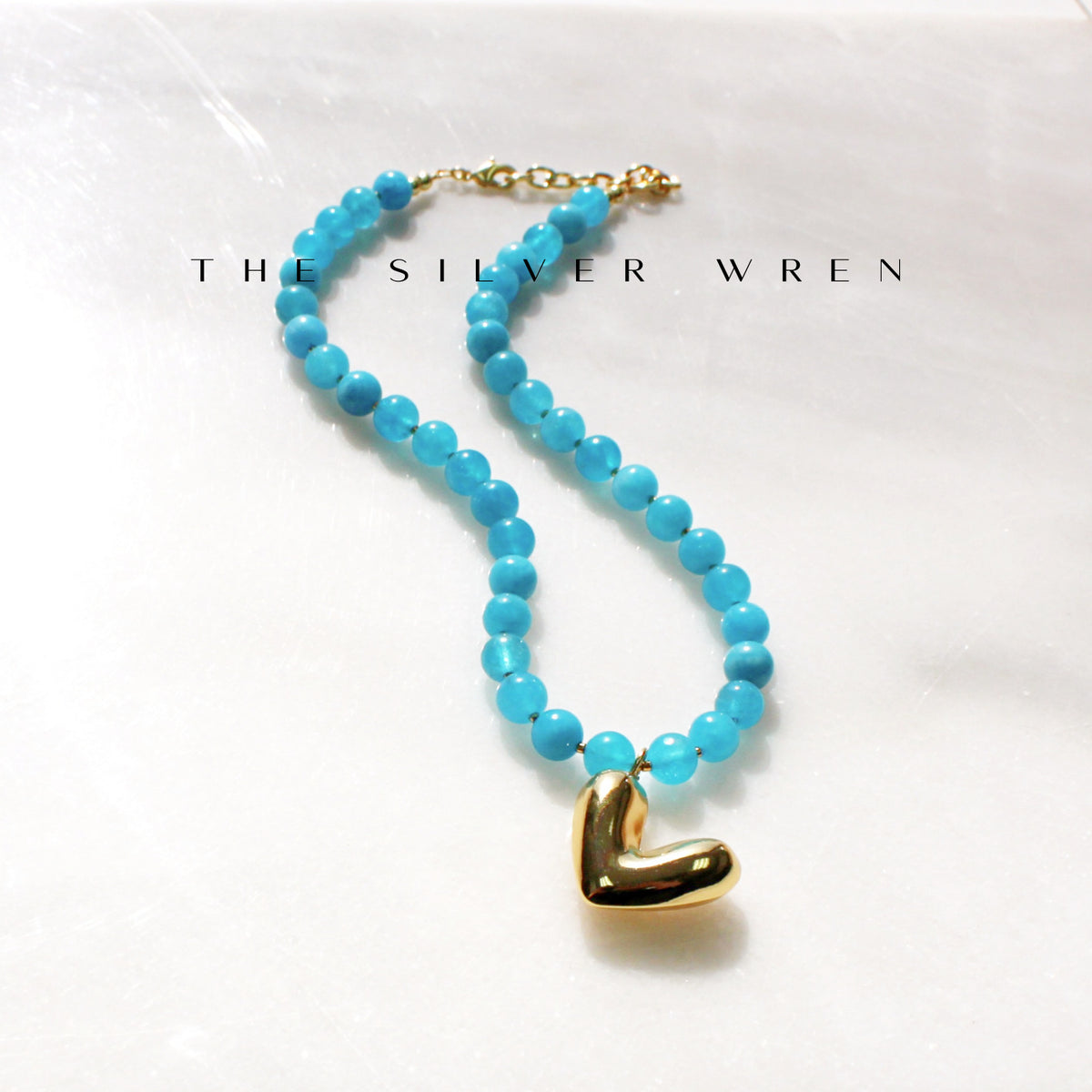 Ellis Beaded Heart Necklace