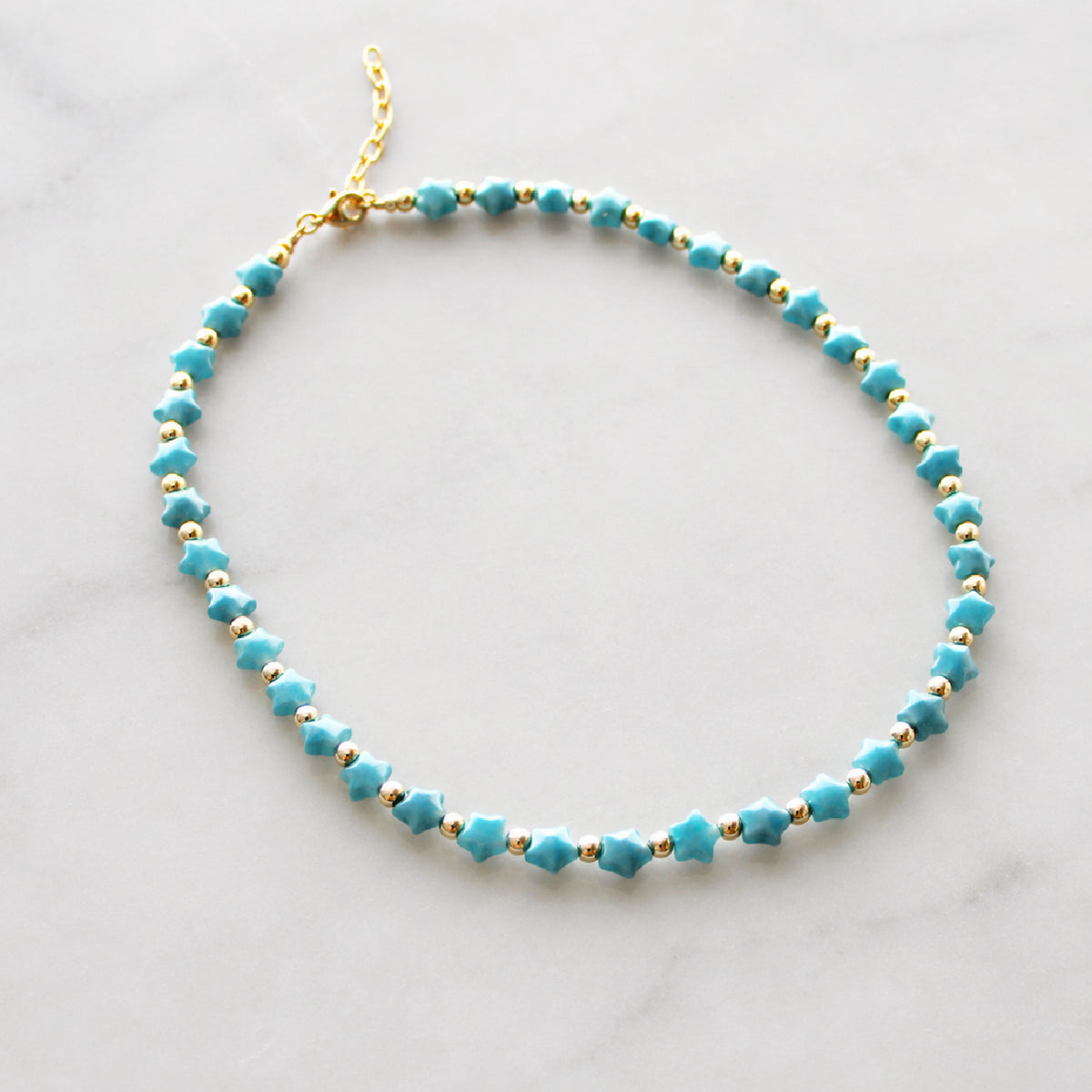 Desert Star Blue Jade Necklace