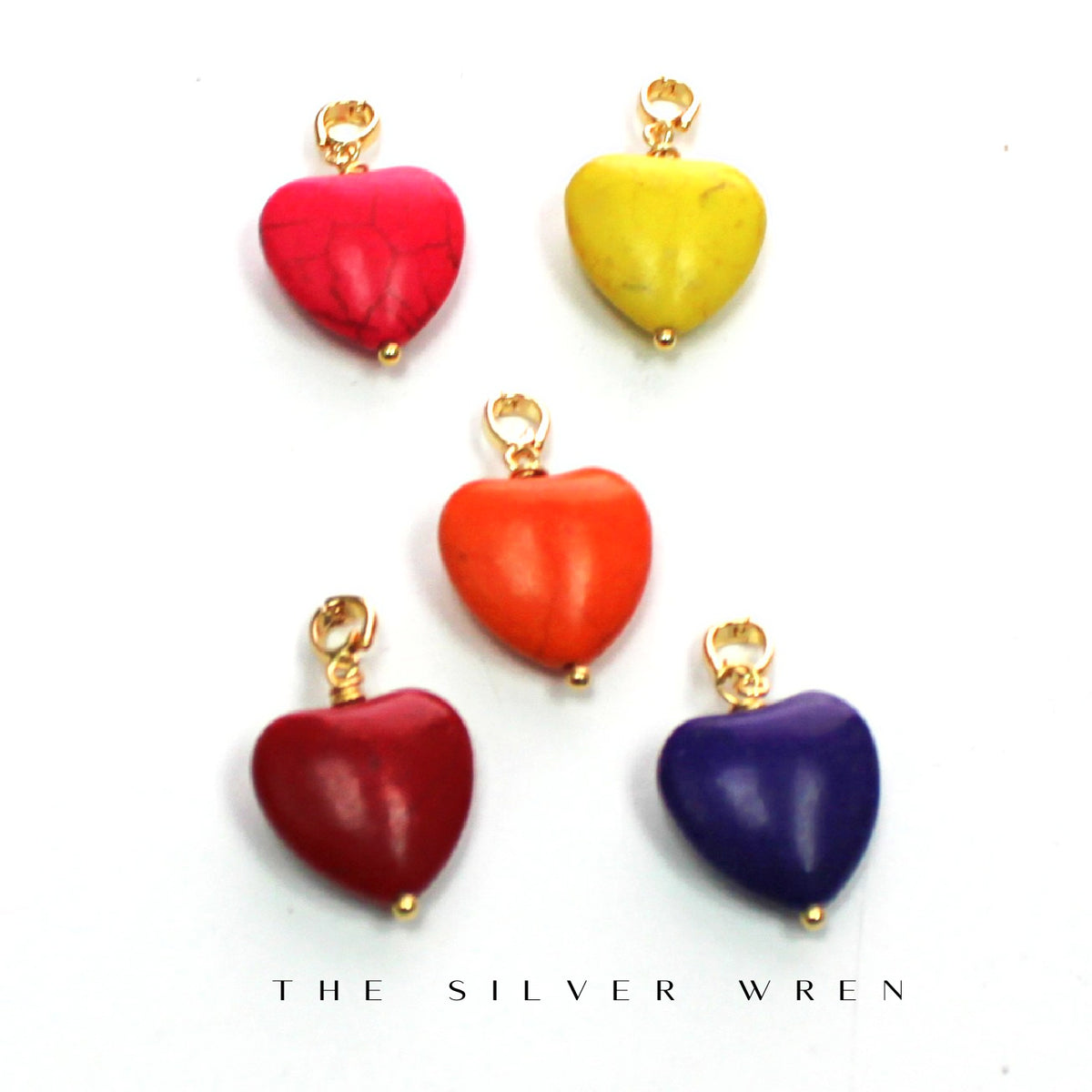 Colorful Heart Clip on Charm -  Individual charms to add