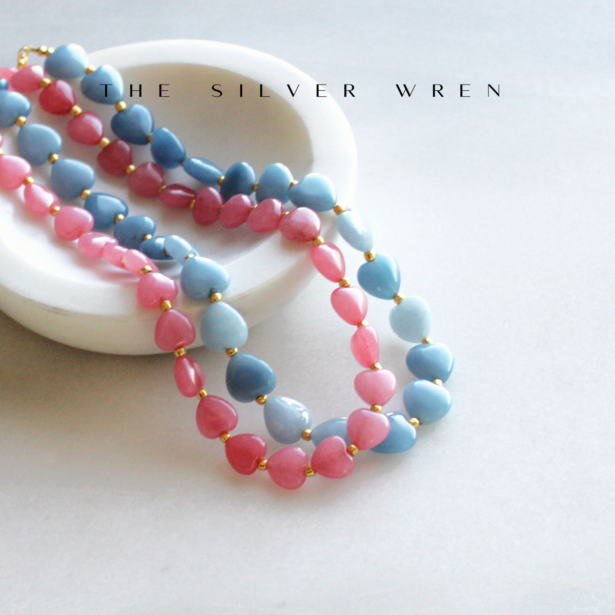 Lottie Heart Beaded Necklace
