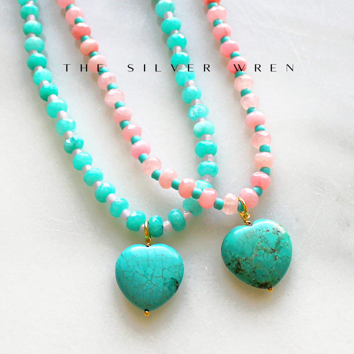 Sugar Pop Heart Candy Beaded Necklace
