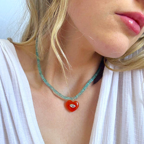 Fay Heart Beaded Necklace