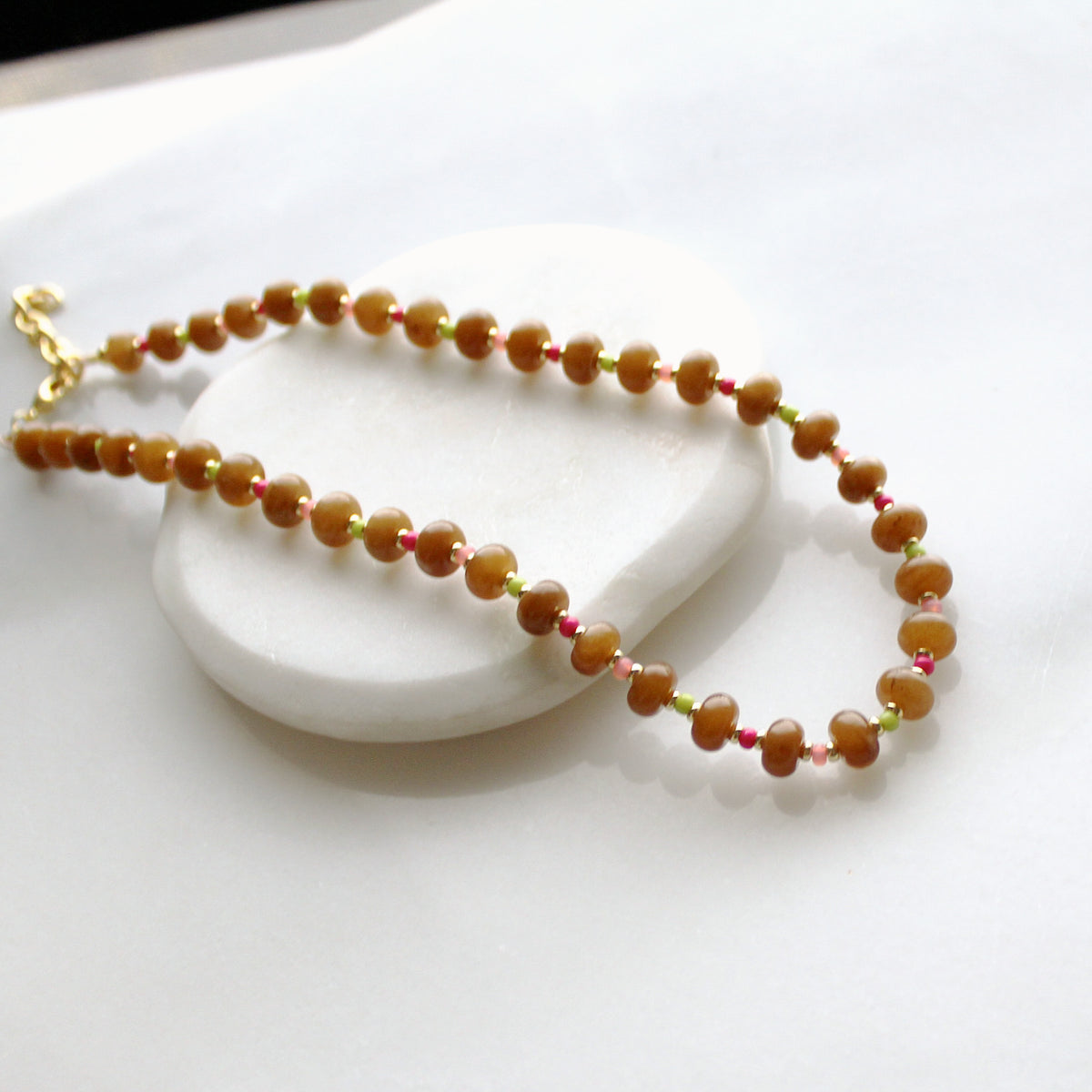 Saddle Stone Candy Necklace