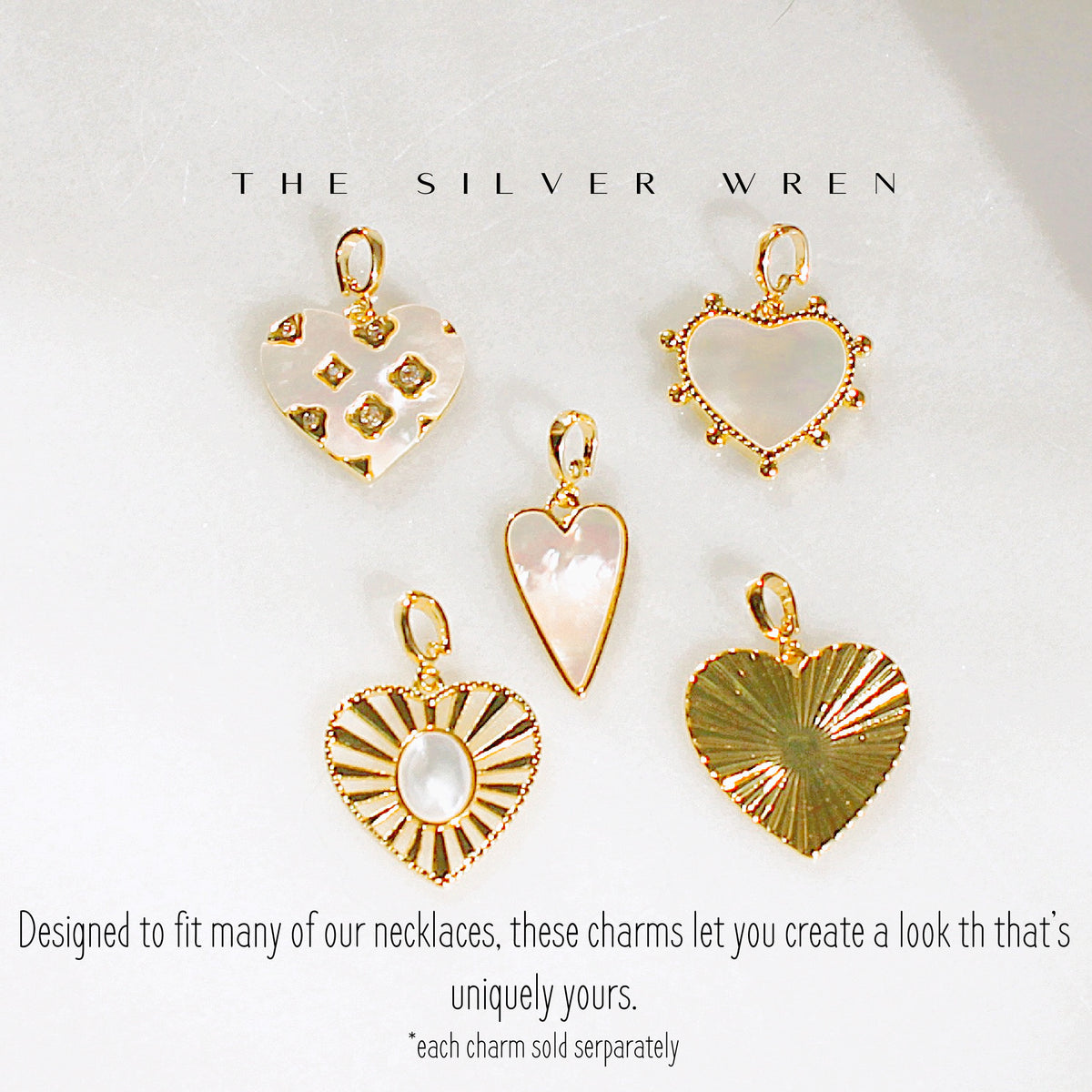 Favorite Hearts Clip on Charm -  Individual charms to add on