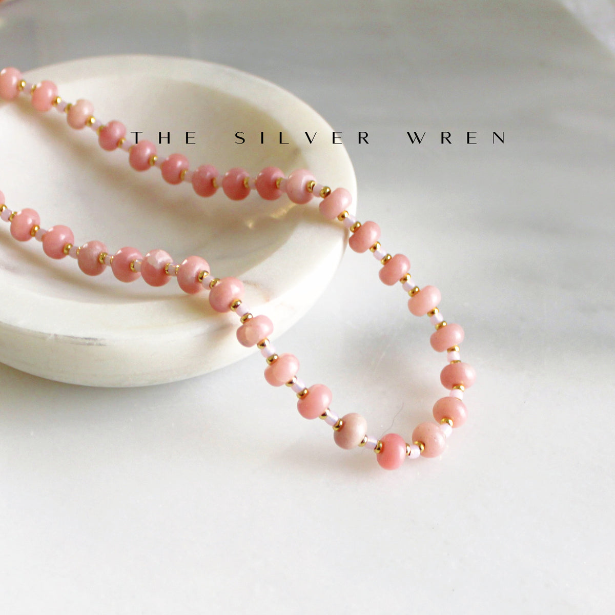 Zia Pink Opal Stone Candy Necklace