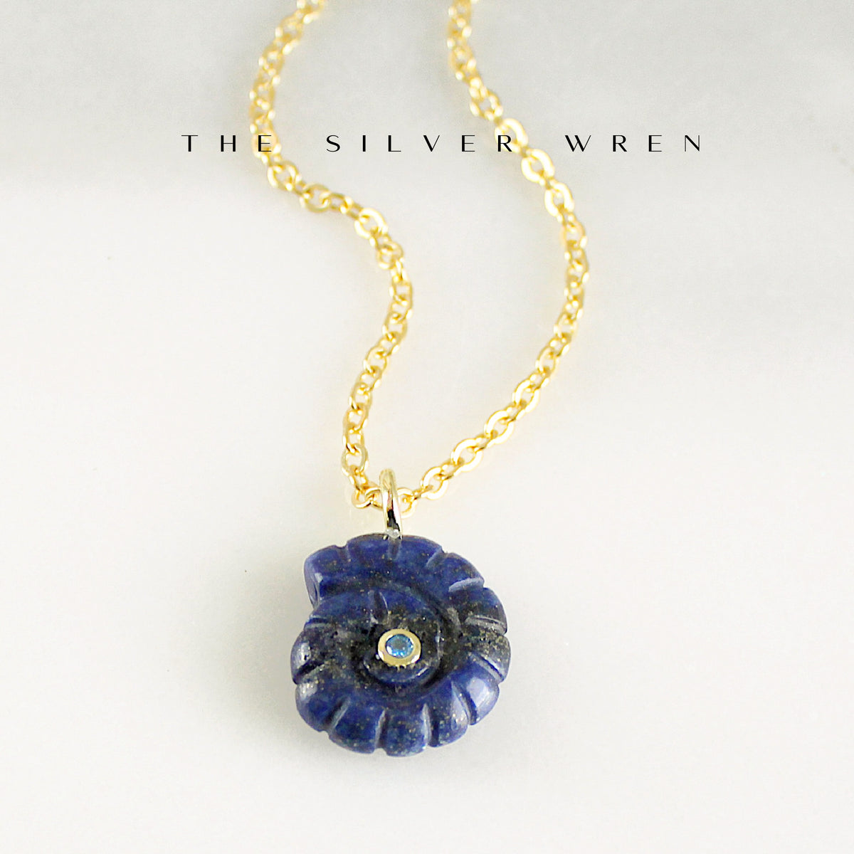 Gemstone Shell Pendant Necklace