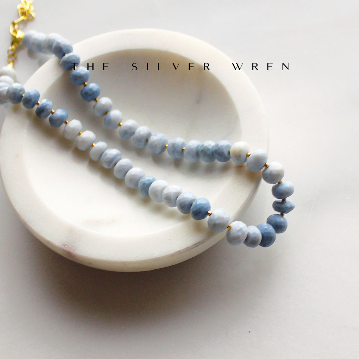 Open Sky Blue Opal Beaded Necklace