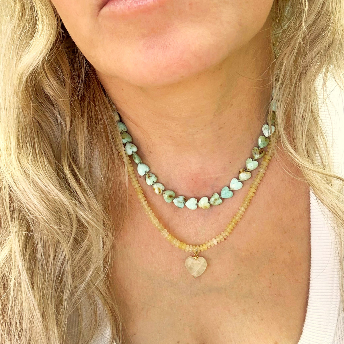 Soft Yellow Beaded Necklace