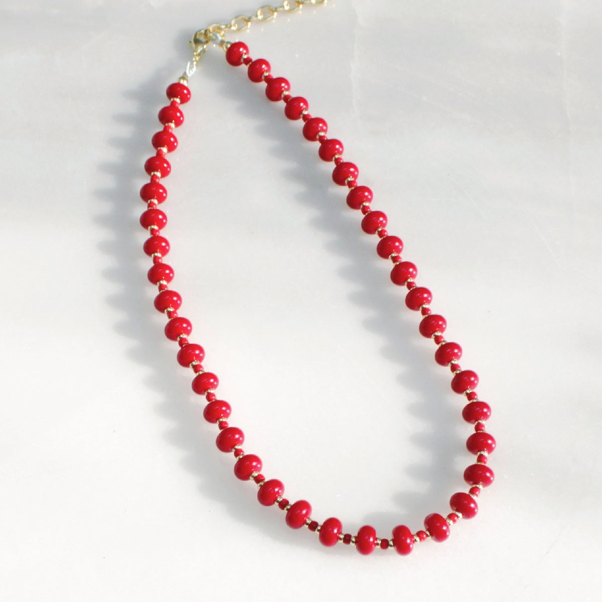Zia Red Stone Candy Necklace