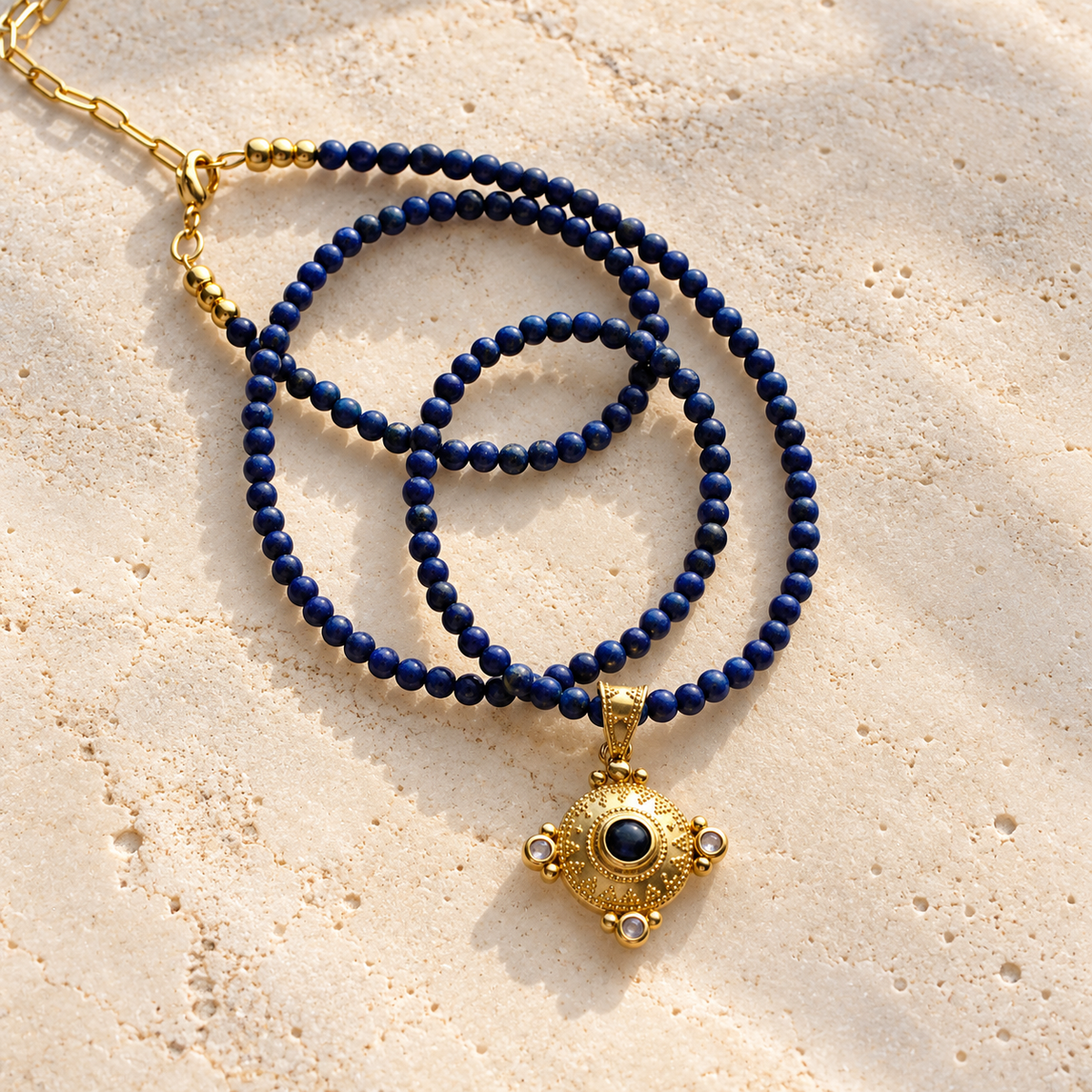 Azul Lapis Semi Precious Necklace