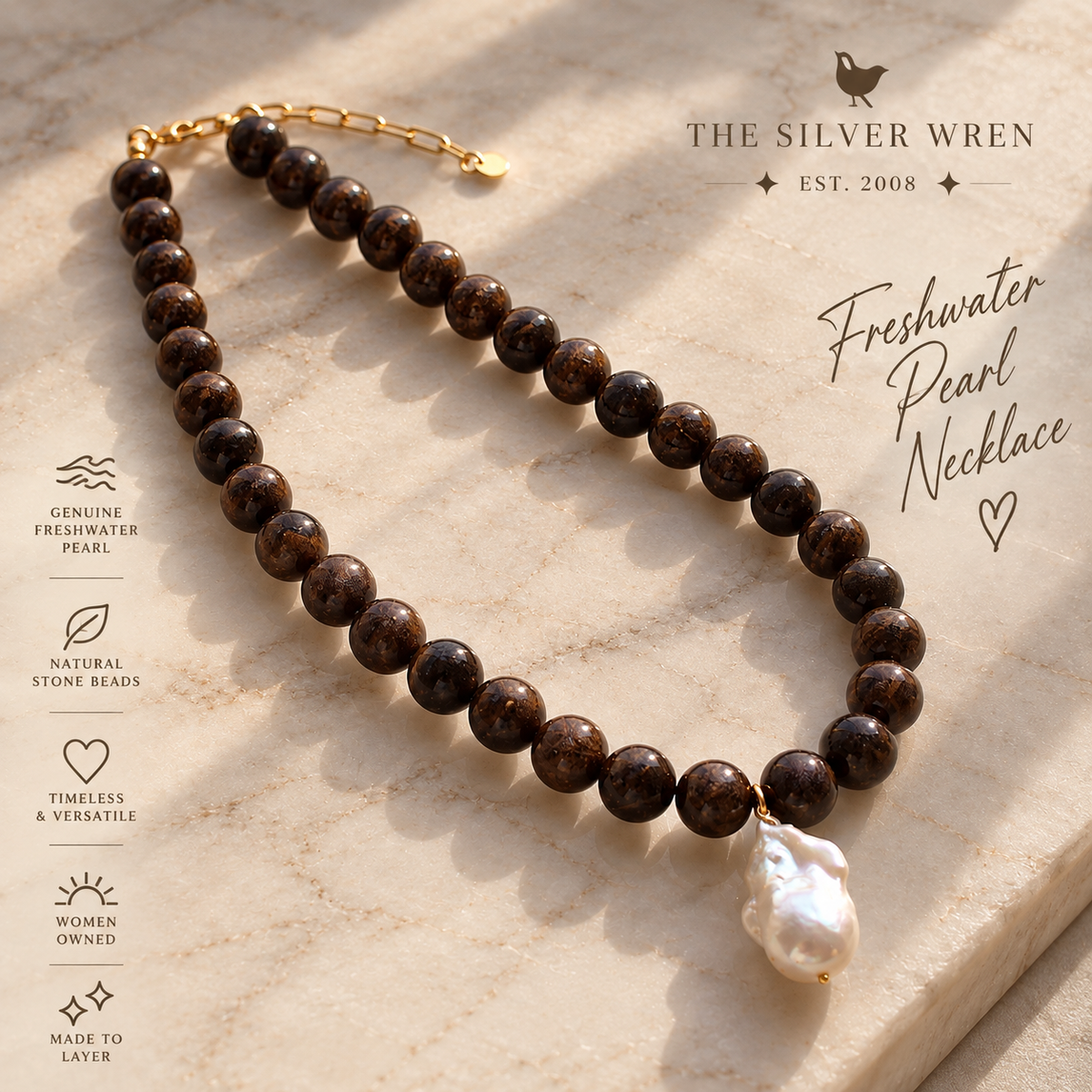 Prairie Pearl Beaded Necklace
