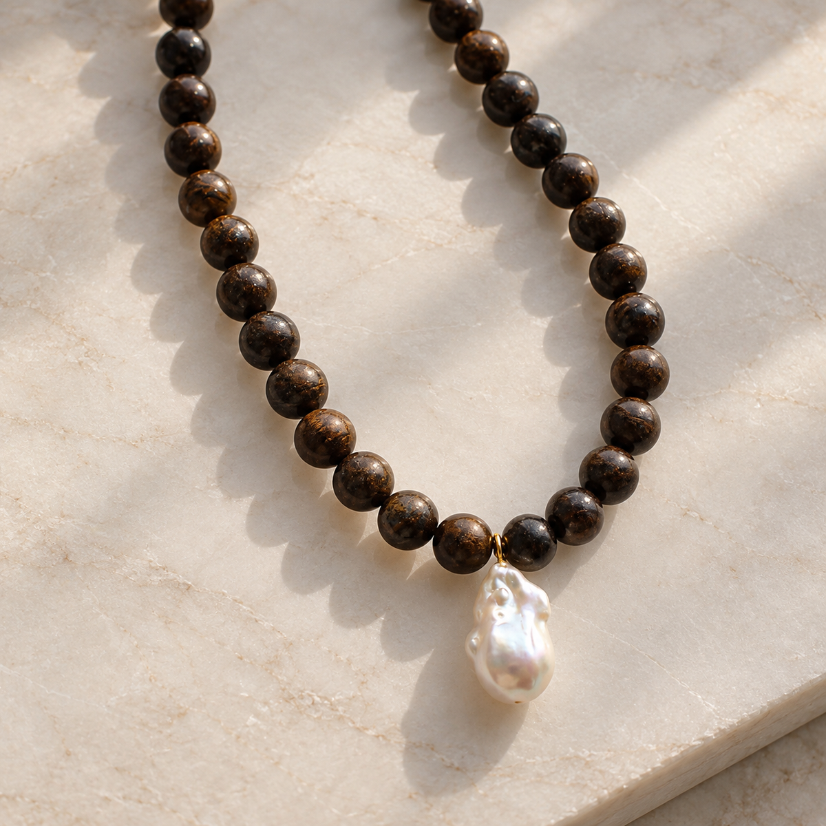 Prairie Pearl Beaded Necklace