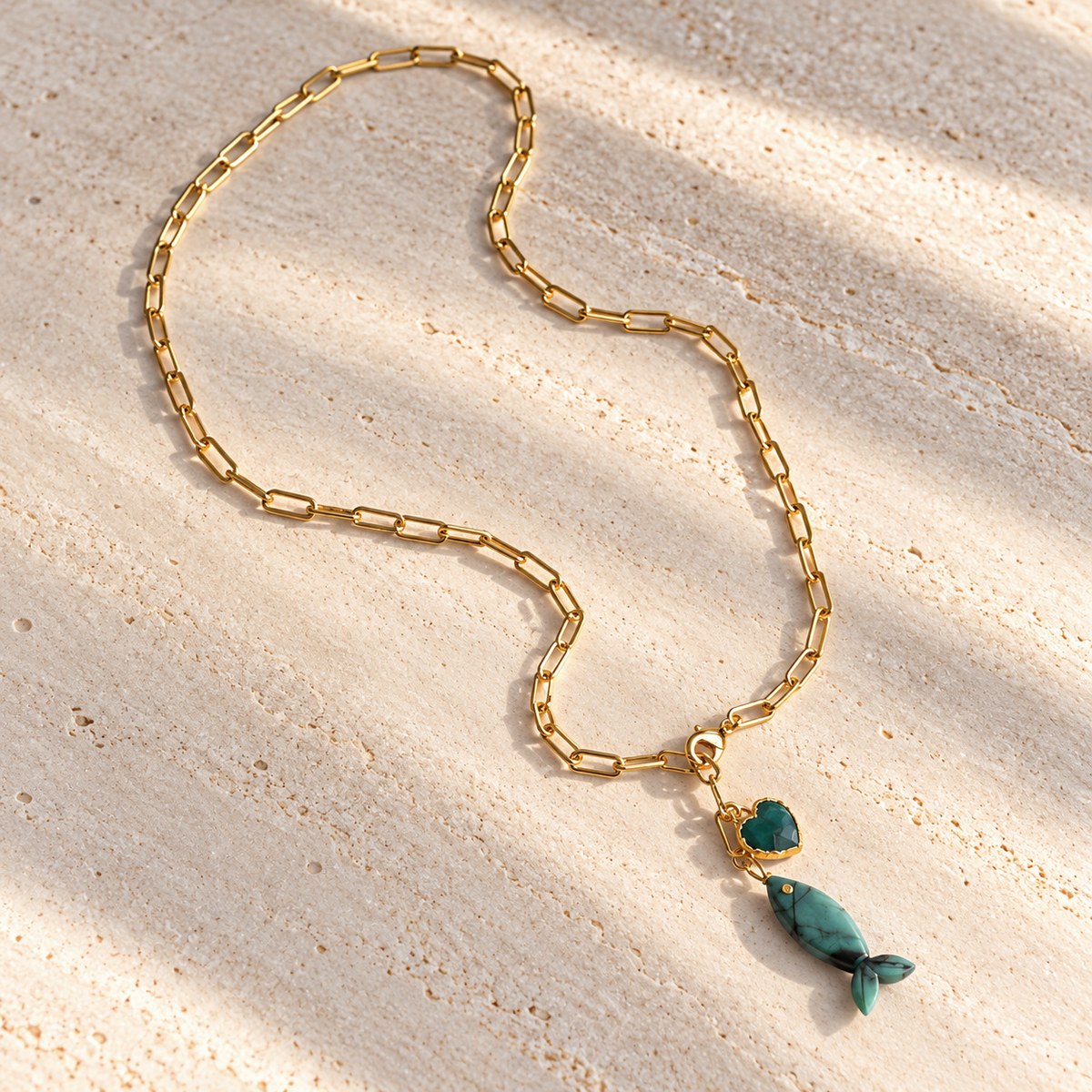 Wander Emerald Charm Necklace
