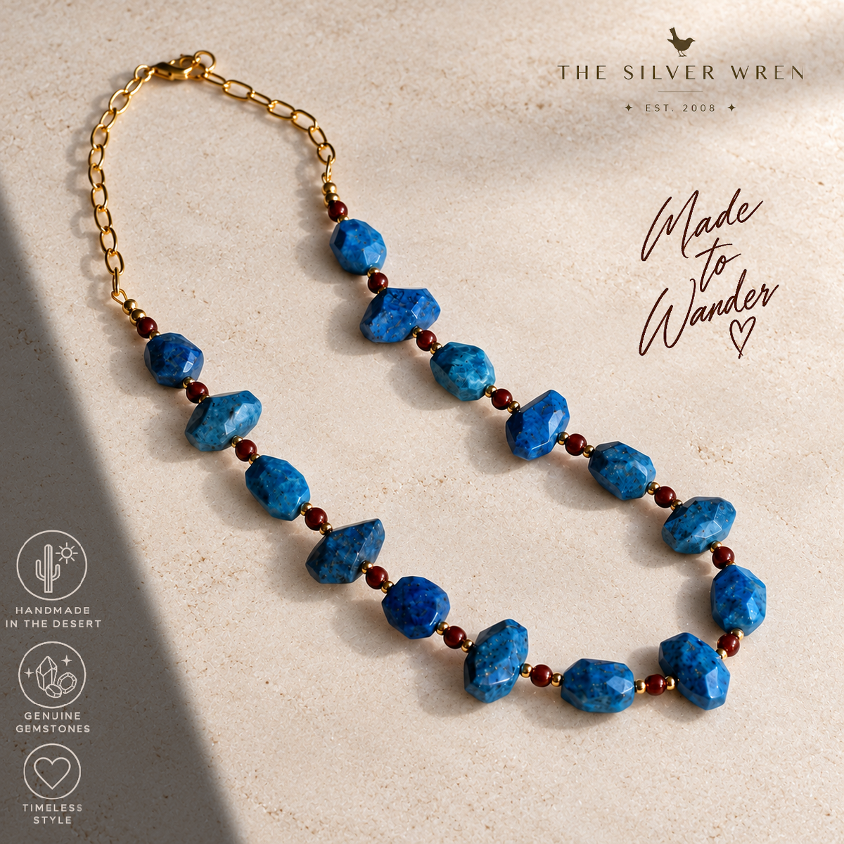 Azura Lapis Statement Necklace