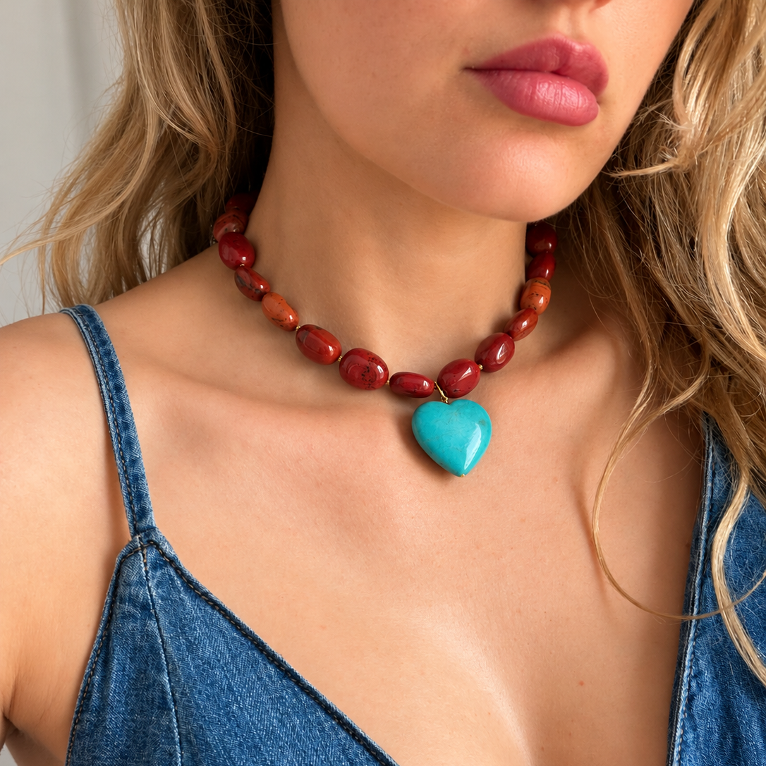 Sedona Heart Gemstone Layering Necklace