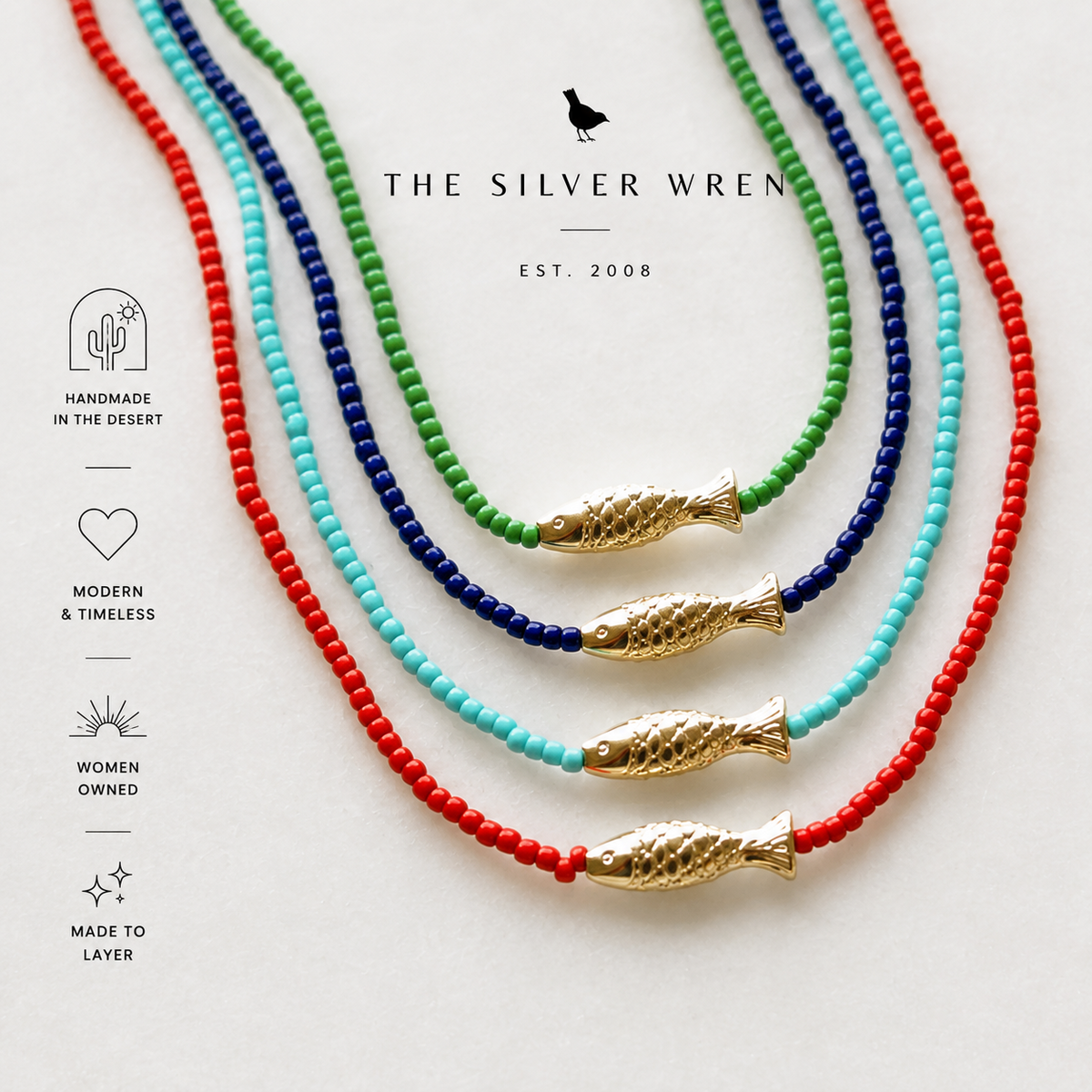 Lucky Fish Beaded Necklace