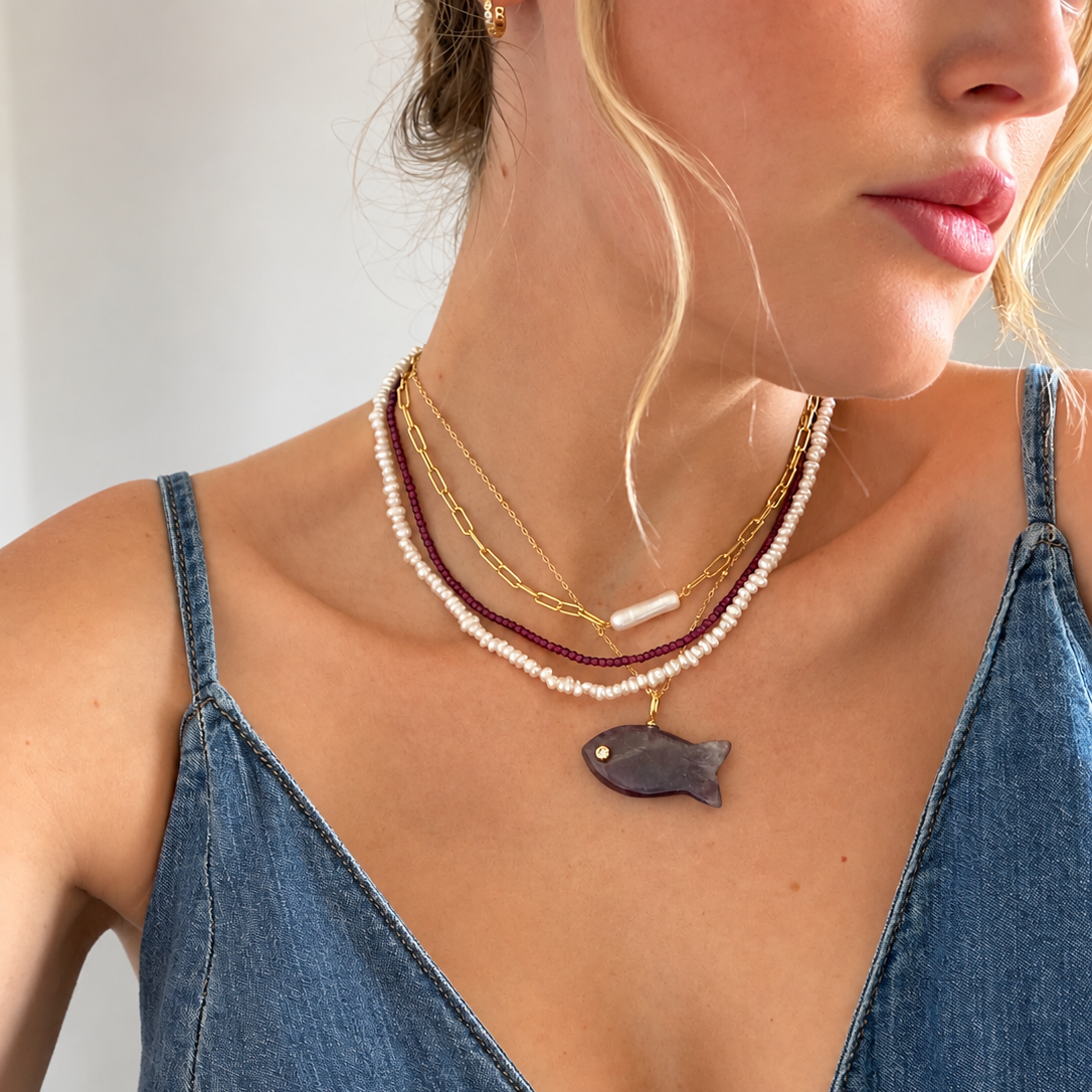 Bexley Beaded Pearl Necklace