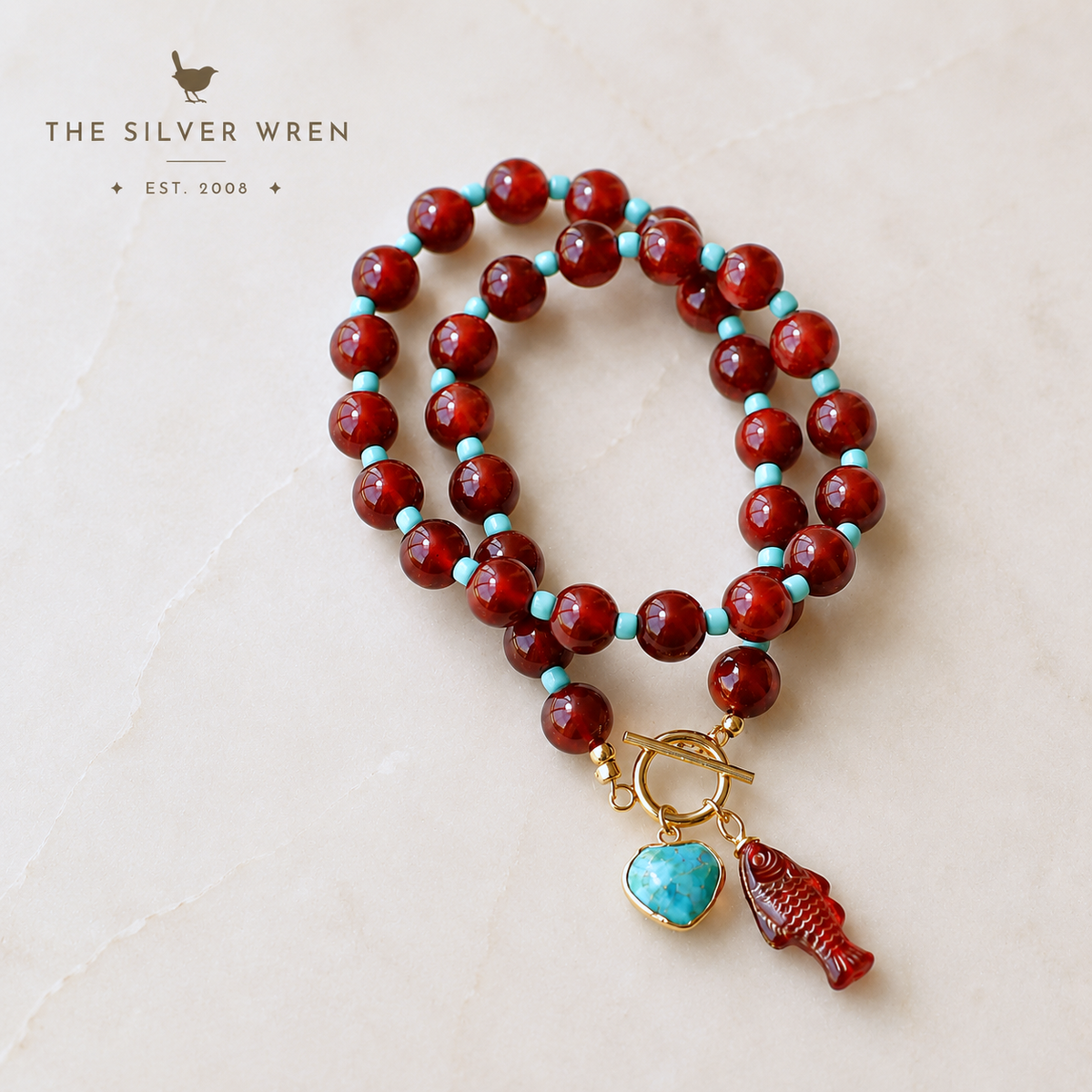 Coti Carnelian Toggle Necklace