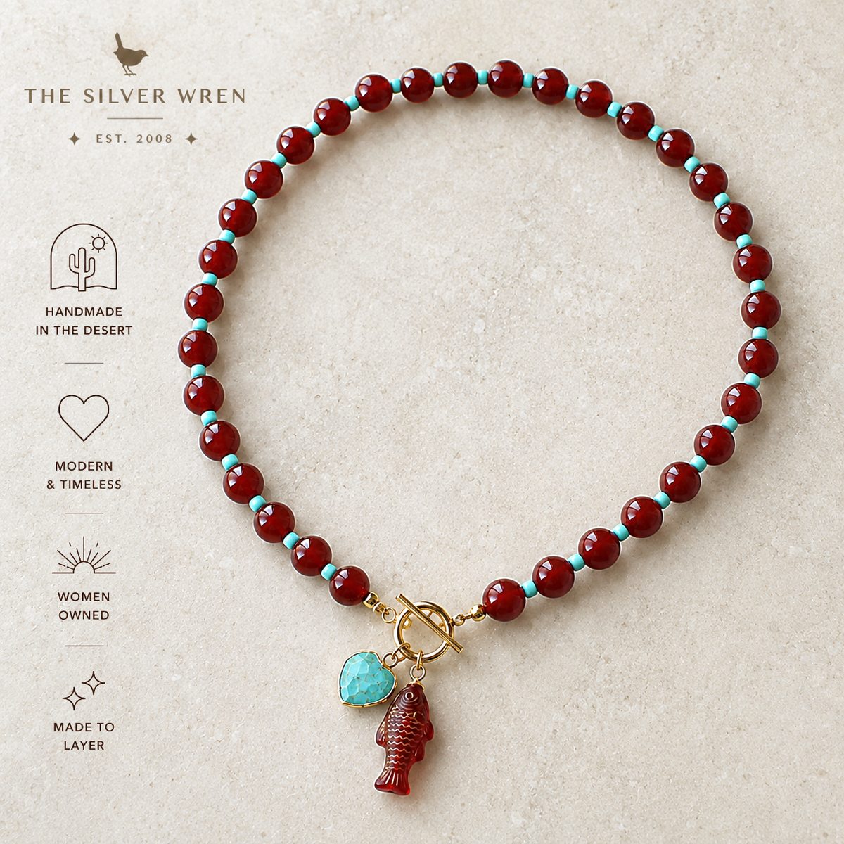 Coti Carnelian Toggle Necklace