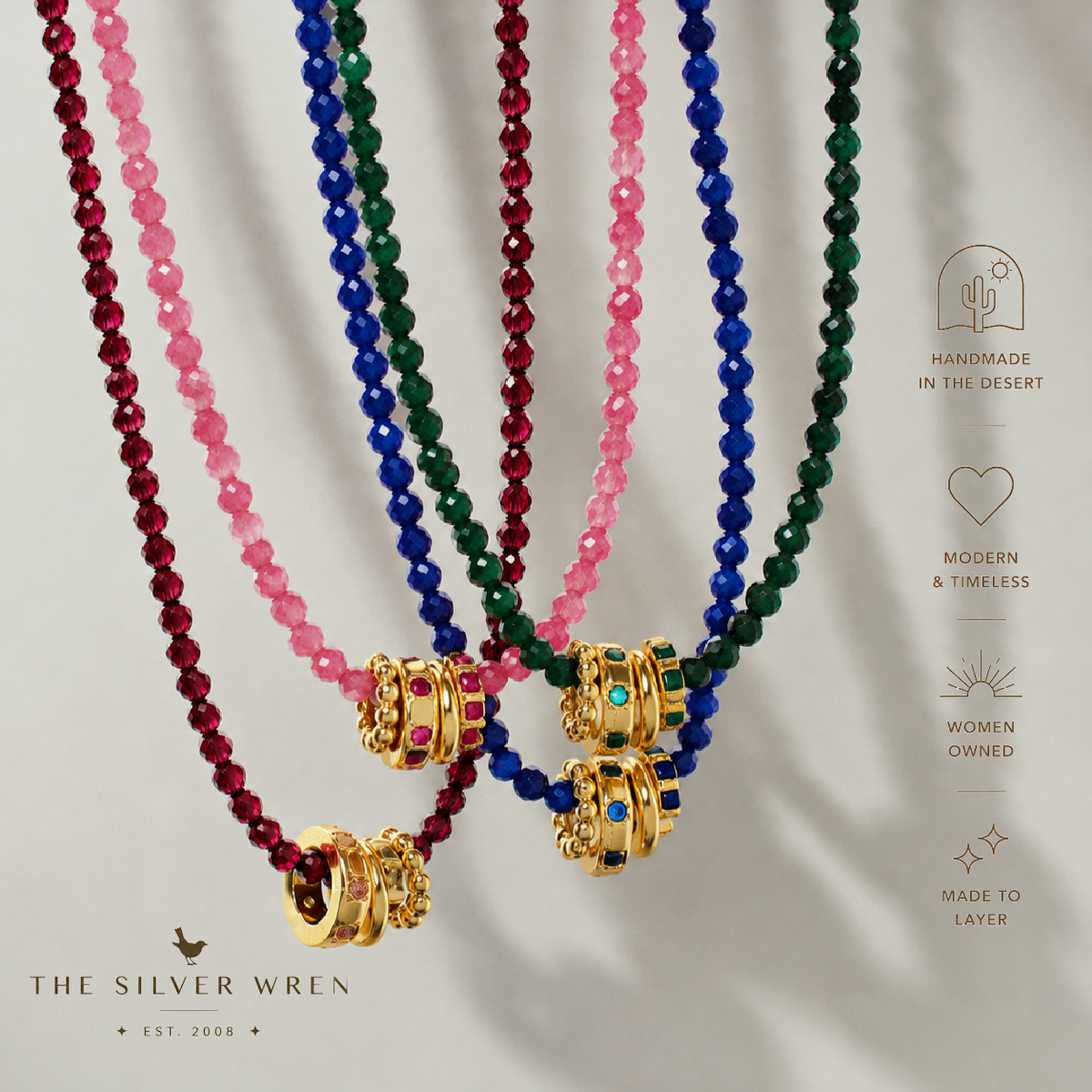 Semi Precious Stone Layering Necklaces