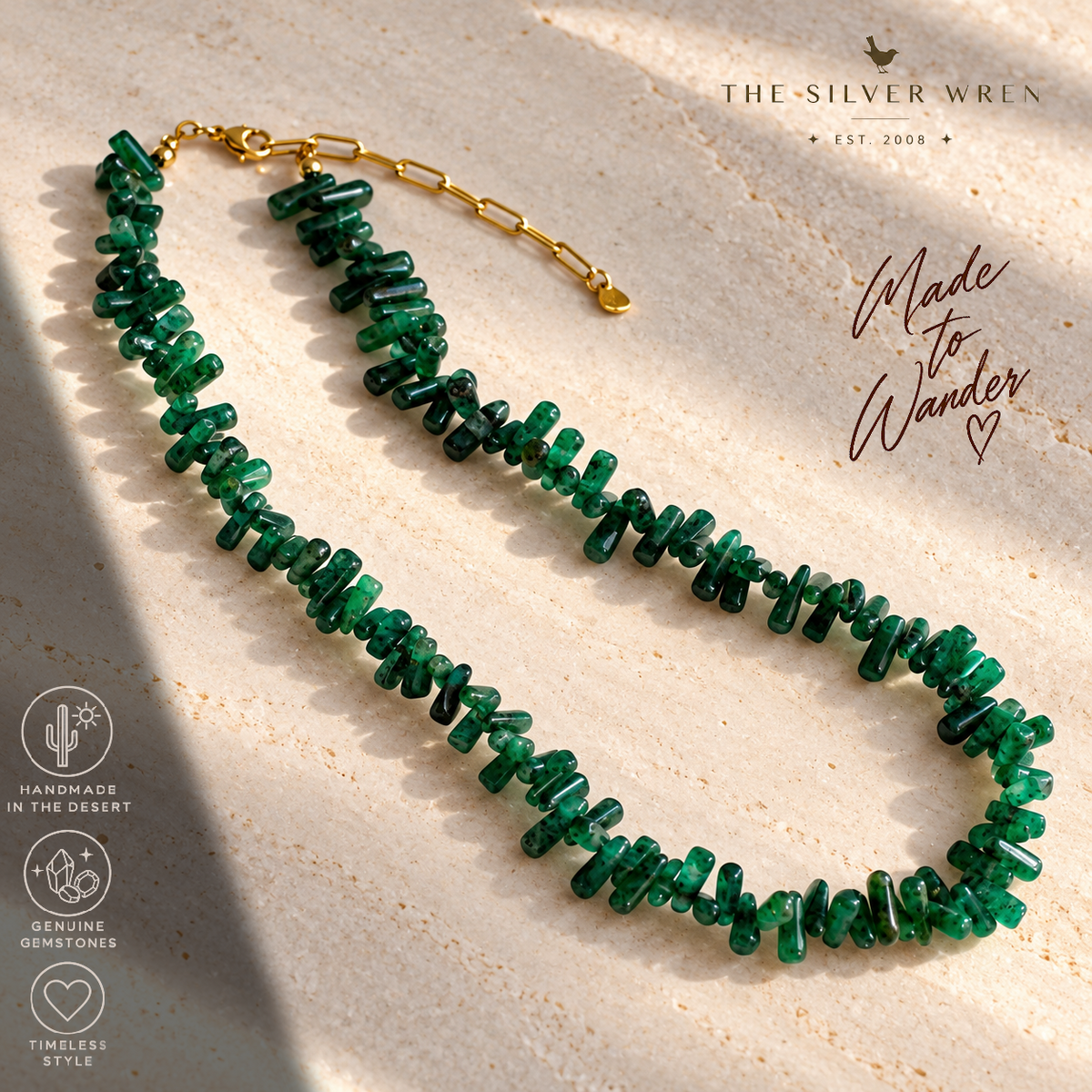 Esme Aventurine Gemstone Layering Necklaces