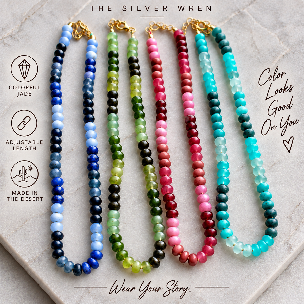 Canyon Color Stone Candy Necklace